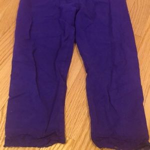 Purple Children’s Place leggings with lace cuffs